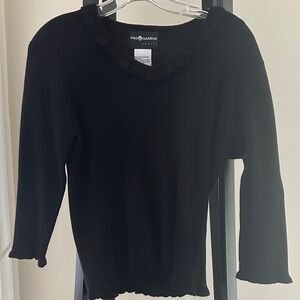 Sag Harbor Black Knit Top